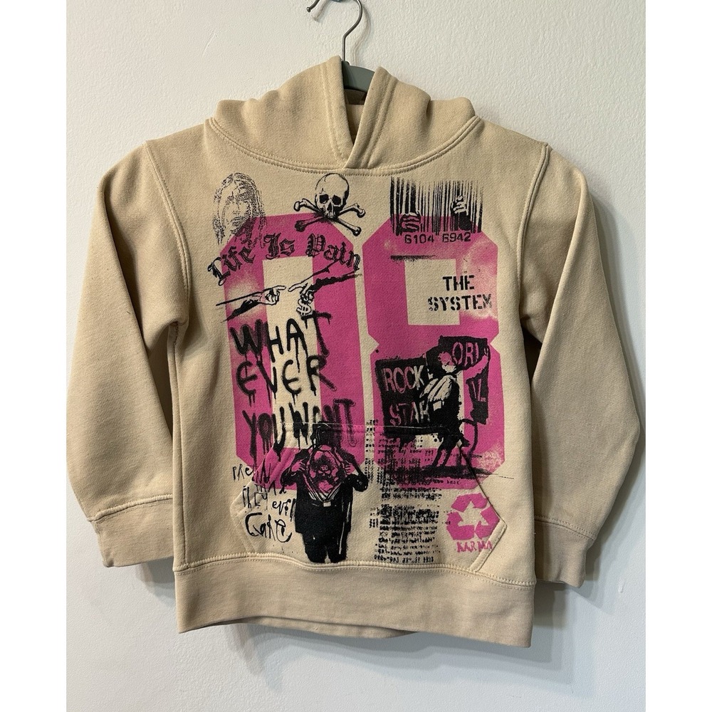Rockstar Original Boys Mercy Wagon Hoodie Size Tan Beige Streetwear Graphic